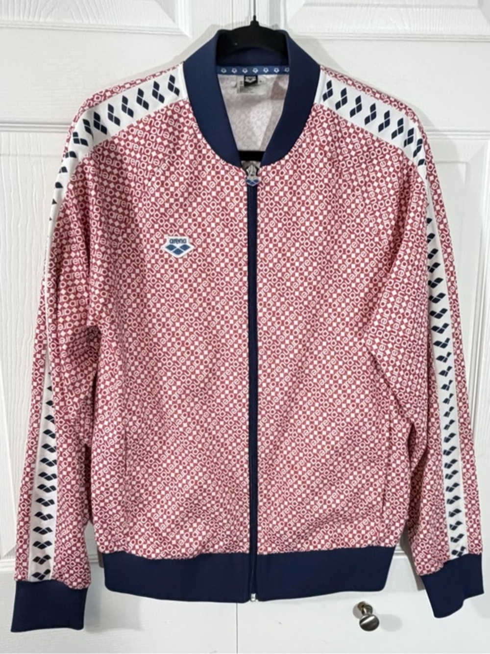 Arena Relax IV Team Jacket Retro Track Jacket Red White Men’s Medium